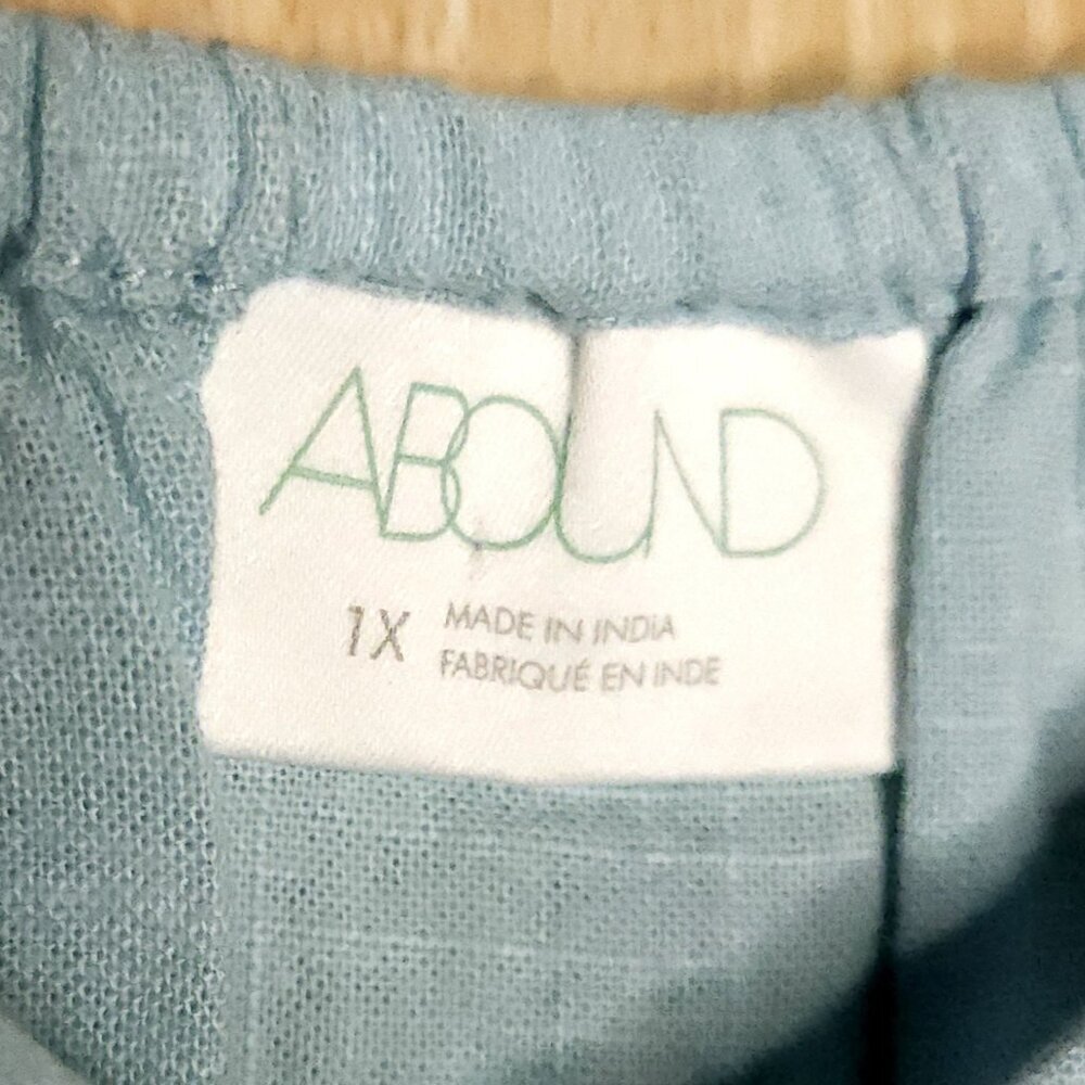 Abound New Plus Womens Blue Off The Shoulder Cropped Top 1X - Picture 5 of 6
